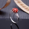 Natural Red Coral Gold Ring, 925 Sterling Silver Ring, Gemstone Ring, Round Shape Coral Gemstone Ring Engagement Ring for Her, Handmade Ring | Save 33% - Rajasthan Living 9