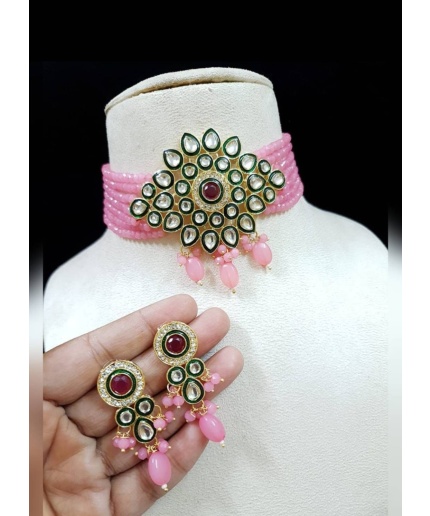 Indian Kundan Choker/ Indian Jewelry/ Indian Necklace/ Indian Choker/ Indian Wedding Necklace Set/ Kundan Choker/ Flower Necklace/ Diwali | Save 33% - Rajasthan Living