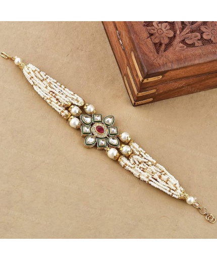 Kundan Bracelet/ Polki Haath Phool /hath Panja/ Adjustable Bracelet/ Finger Bracelet /indian Bridal Jewellery/ Hand Harness /dulhan Barclet | Save 33% - Rajasthan Living