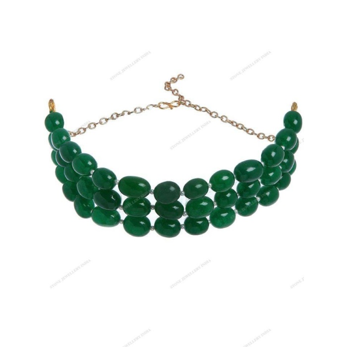 Green Stone Choker/ Indian Jewelry/ Indian Necklace/ Indian Choker/ Indian Wedding Necklace Set/ Green Choker/ Green Necklace | Save 33% - Rajasthan Living 7