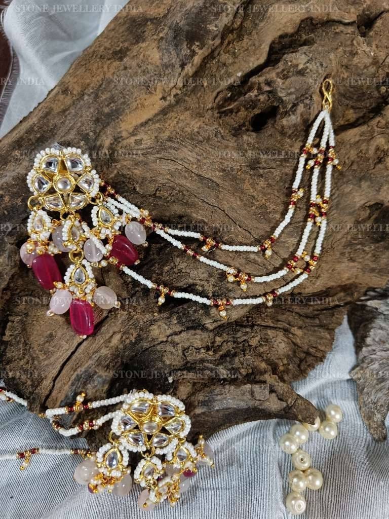 Traditional Earrings kundan Chandbalis Chandbalis Sabyasachi Earrings Sabyasachi Chandbalis Kundan Earrings Kundan Meena Earrings Indian Rajasthan Living