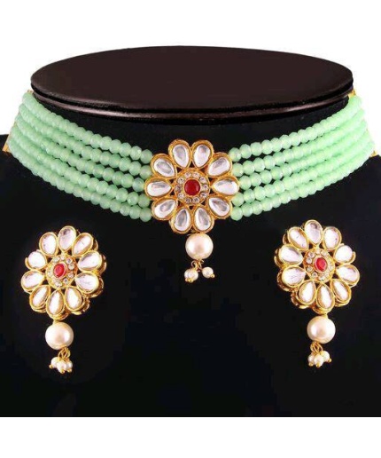 Indian Flower Choker, Indian Jewelry, Bollywood Jewelry, Pakistani Jewelry, Indian Wedding Necklace, Bridal Choker, Kundan Necklace, Choker | Save 33% - Rajasthan Living 3