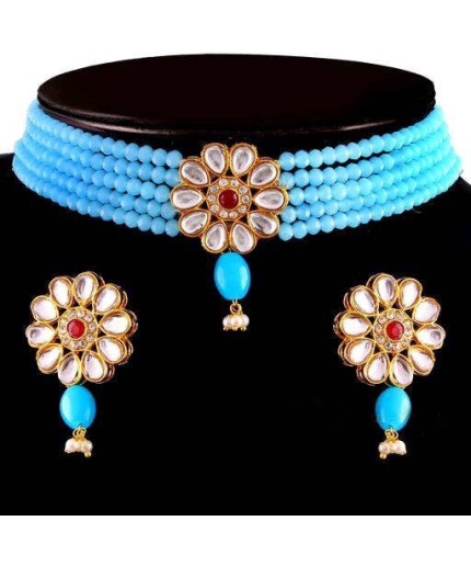 Indian Flower Choker, Indian Jewelry, Bollywood Jewelry, Pakistani Jewelry, Indian Wedding Necklace, Bridal Choker, Kundan Necklace, Choker | Save 33% - Rajasthan Living 3