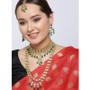 Beautiful Pearls Rani Haar Mala Long Necklace Earrings Teeka Tikka Headpiece Gift Combo Bollywood Jewelry Traditional Hyderabadi Jewellery | Save 33% - Rajasthan Living 11