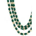 New There Line Green Emerald Touch Long Necklace, Indian Jewellery, Emerald Jewellery, Indian Necklace, Multi Stand Necklace, Wadding Wear | Save 33% - Rajasthan Living 9