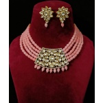 Elegant Kundan Choker Set/pastel Kundan Choker/designer Kundan Choker Set/pastel Color Kundan Set/simple Kundan Set/flower Kundan Set/ Pink | Save 33% - Rajasthan Living 13