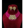 Elegant Kundan Choker Set/pastel Kundan Choker/designer Kundan Choker Set/pastel Color Kundan Set/simple Kundan Set/flower Kundan Set/ Pink | Save 33% - Rajasthan Living 10