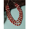 New Three Line White and Red Long Necklace, Indian Jewellery, Indian Necklace, Multi Stand Necklace, Long Necklace for Girls and Women | Save 33% - Rajasthan Living 8