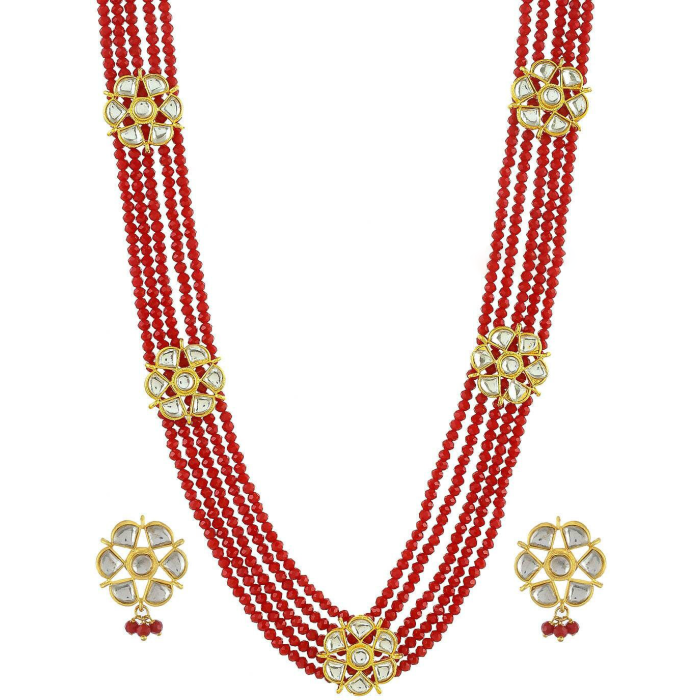 Indian Bollywood Gold Plated Kundan Long Necklace Jewelry Set for Woman and Girls, Awesome Necklace, Party Wear, Light Weight | Save 33% - Rajasthan Living 7