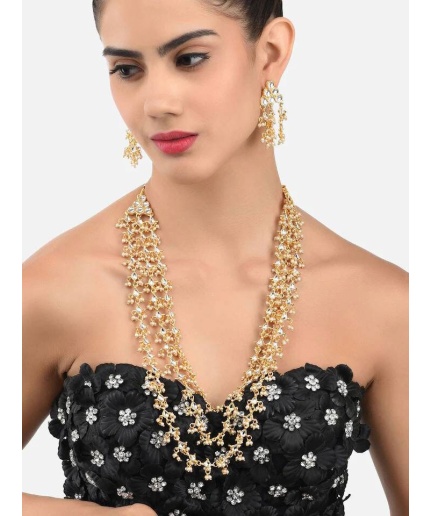 Long Fashion Necklace/ Gold Necklace /indian Necklace/polki Necklace/peacock Jewelry/ Multilayered Necklace/ Raani Haar, Gold Jewellery | Save 33% - Rajasthan Living 3