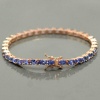 14K Rose Gold filled Bracelet, Natural Tanzanite Bracelet, Tennis Bracelet | Save 33% - Rajasthan Living 14