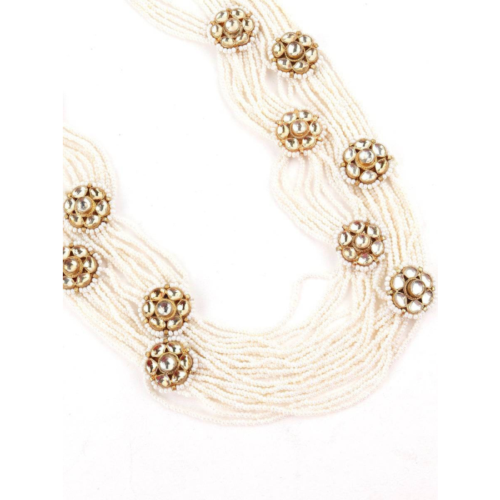 Indian Flower Long Set, Indian Jewelry, Bollywood Jewelry, Pakistani Jewelry Indian Wedding Necklace, Bridal Choker, Kundan Necklace, Choker | Save 33% - Rajasthan Living 6