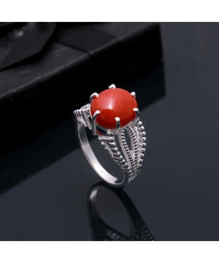 Red Coral Ring, Coral Ring, Statement Ring, Handmade Ring, Coral Jewelry, Personalized Gifts for Mom, Blackfriday Gift, Gemstone Coral Ring | Save 33% - Rajasthan Living