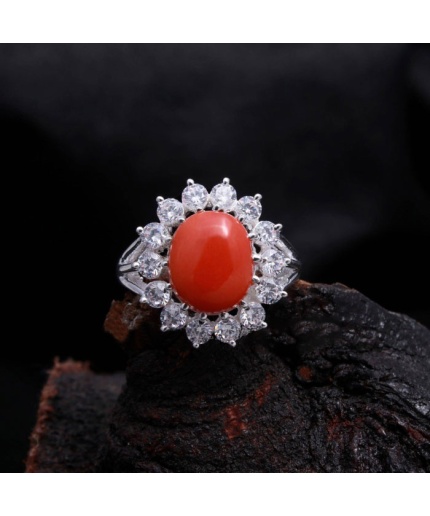 Red Coral Ring, Coral Ring, Statement Ring, Handmade Ring, Coral Jewelry, Personalized Gifts for Mom, Blackfriday Gift, Gemstone Coral Ring | Save 33% - Rajasthan Living 3