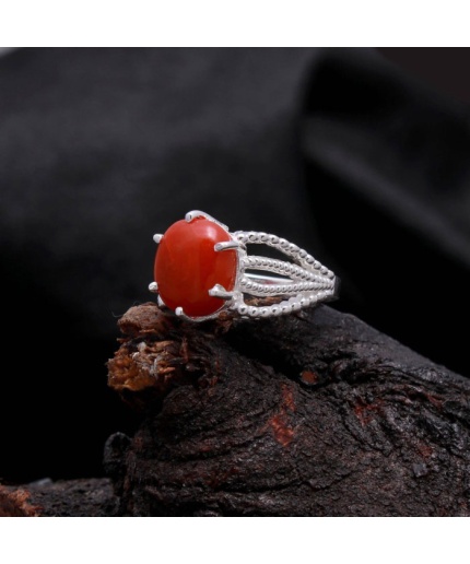 Red Coral Ring, Coral Ring, Statement Ring, Handmade Ring, Coral Jewelry, Personalized Gifts for Mom, Blackfriday Gift, Gemstone Coral Ring | Save 33% - Rajasthan Living 3