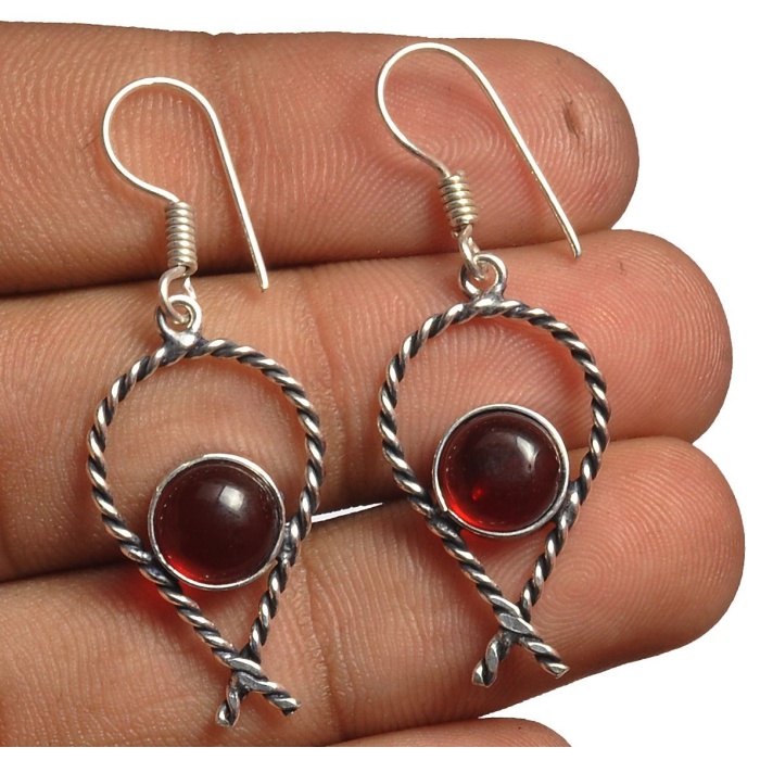 Garnet Earring 925 Sterling Silver Plated Earring Jewelry E-8265 | Save 33% - Rajasthan Living 5