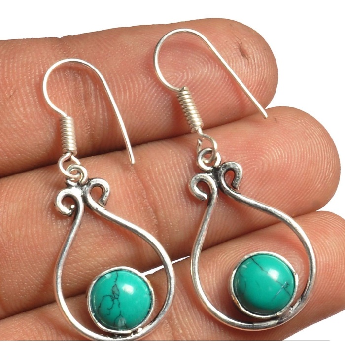 Turquoise Earring 925 Sterling Silver Plated Earring Jewelry E-8313 | Save 33% - Rajasthan Living 5