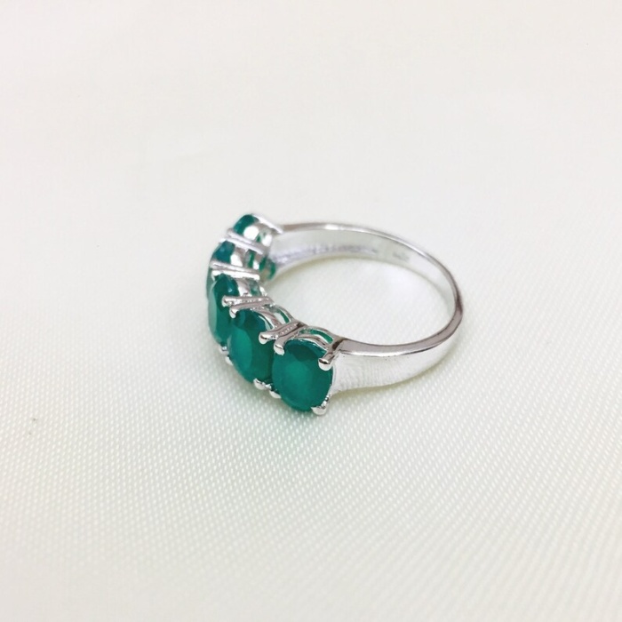 925 Sterling Silver Ring, Green Onyx Ring | Save 33% - Rajasthan Living 7