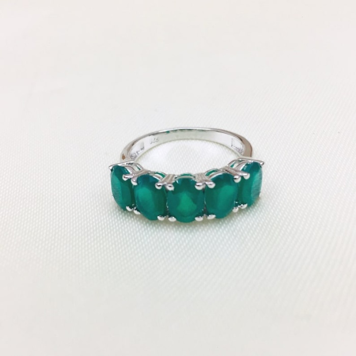 925 Sterling Silver Ring, Green Onyx Ring | Save 33% - Rajasthan Living 6