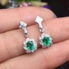 Natural Emerald Drop Earrings, 925 Sterling Silver, Emerald Drop Earrings, Emerald Silver Earrings, Luxury Earrings, Oval Cut Stone Earrings | Save 33% - Rajasthan Living 10