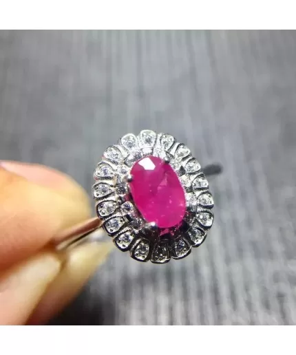 Natural Ruby Ring,925 Sterling Silver,Engagement Ring, Wedding Ring, Luxury Ring, Ring/Band, Ovel Cut Ring | Save 33% - Rajasthan Living 3