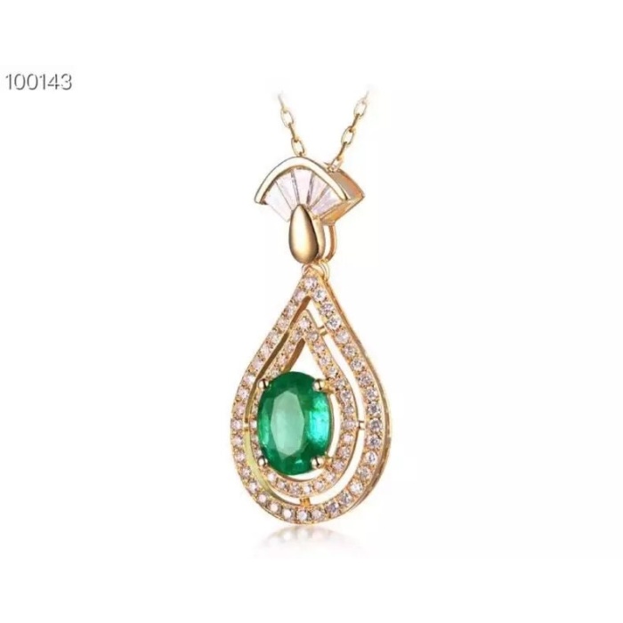 Natural Emerald Pendant, Engagement Pendent, Emerald Silver Pendent, Woman Pendant, Pendant Necklace, Luxury Pendent, Oval Cut Stone Pendent | Save 33% - Rajasthan Living 8