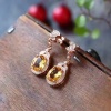 Natural Citrine Drop Earrings, 925 Sterling Silver, Citrine Earrings, Silver Earrings, Citrine Luxury Earrings, Oval Cut Stone Earrings | Save 33% - Rajasthan Living 13