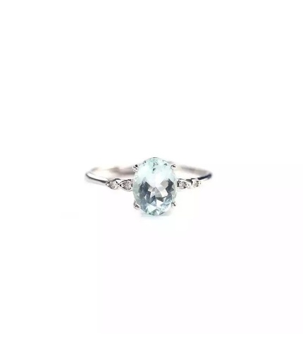 Natural Aquamarine Ring, 925 Sterling Silver, Aquamarine Ring, Engagement Ring, Wedding Ring, Luxury Ring, Ring/Band, Ovel Cut Ring | Save 33% - Rajasthan Living