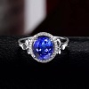 Natural Tanzanite Ring, 18k Solid White Gold Engagement Ring, Wedding Ring, Tanzanite Ring, luxury Ring, soliture Ring, Oval cut Ring | Save 33% - Rajasthan Living 14