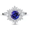 Natural Tanzanite Ring, 18k Solid White Gold Engagement Ring, Wedding Ring, Tanzanite Ring, luxury Ring, soliture Ring, Round cut Ring | Save 33% - Rajasthan Living 11