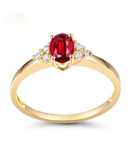 Natural Ruby Ring, 18k Solid Yellow Gold Engagement Ring, Wedding Ring, Luxury Ring, Ring/Band, Oval Cut Ring | Save 33% - Rajasthan Living 3