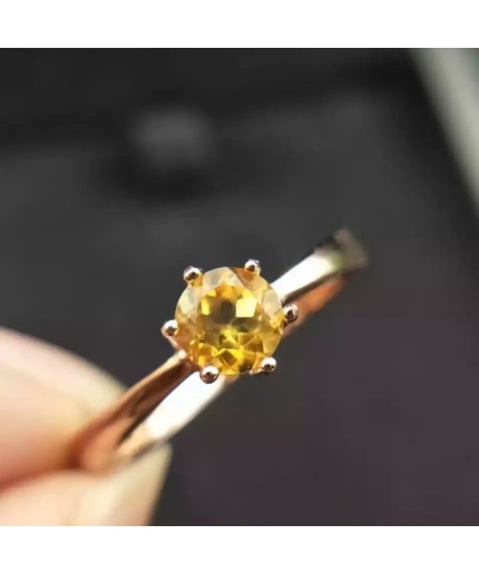 Natural Citrine Ring, 925 Sterling Sliver, Citrine Engagement Ring, Citrine Ring, Citrine Wedding Ring, luxury Ring, Citrine Round cut Ring | Save 33% - Rajasthan Living 3