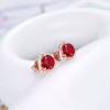 Natural Ruby Studs Earrings, 14k Rose Gold, Ruby Earrings, Ruby Silver Earrings, Ruby Luxury Earrings, Round Cut Stone Earrings | Save 33% - Rajasthan Living 13