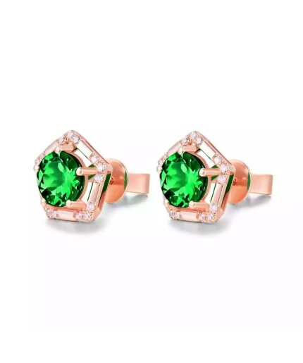 Natural Tsavorite Studs Earrings, 925 Sterling Silver, Tsavorite Studs Earrings, Tsavorite Earring, Luxury Earrings, Round Cut Earrings | Save 33% - Rajasthan Living 3