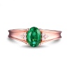 Natural Emerald Ring, 18k Solid Rose Gold Engagement Ring, Wedding Ring, Emerald Ring, Luxury Ring, Ring/Band, Oval Cut Ring | Save 33% - Rajasthan Living 12