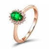 Natural Emerald Ring, 18k Solid Rose Gold Engagement Ring, Diamond Ring, Wedding Ring, Emerald Ring, Luxury Ring, Ring/Band, Oval Cut Ring | Save 33% - Rajasthan Living 10