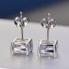 Natural Zircon Studs Earring, 925 Sterling Silver, Cubic Zircon Studs, Zircon Earrings, Zircon Luxury Earrings, Zircon Princess cut Earrings | Save 33% - Rajasthan Living 16