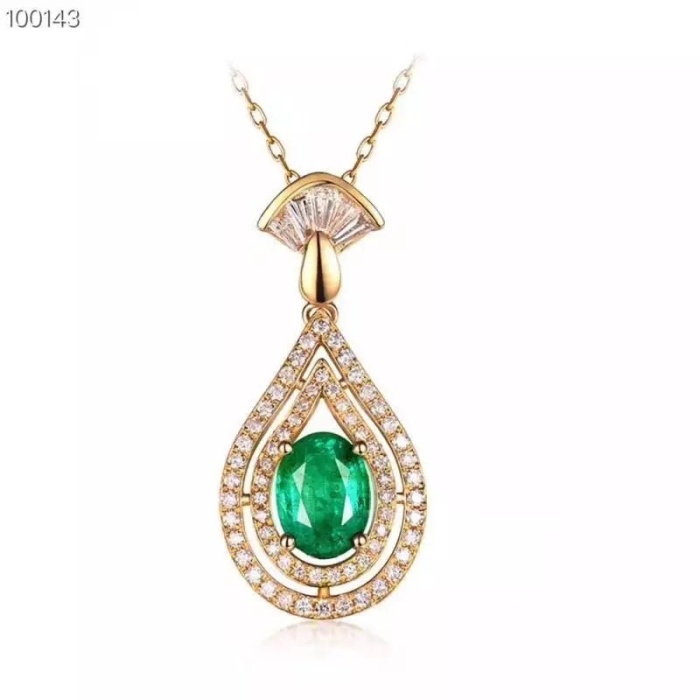 Natural Emerald Pendant, Engagement Pendent, Emerald Silver Pendent, Woman Pendant, Pendant Necklace, Luxury Pendent, Oval Cut Stone Pendent | Save 33% - Rajasthan Living 5