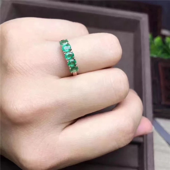 Natural Emerald Woman Ring, 925 Sterling Silver, Emerald Ring, Statement Ring, Engagement and Wedding Ring | Save 33% - Rajasthan Living 9