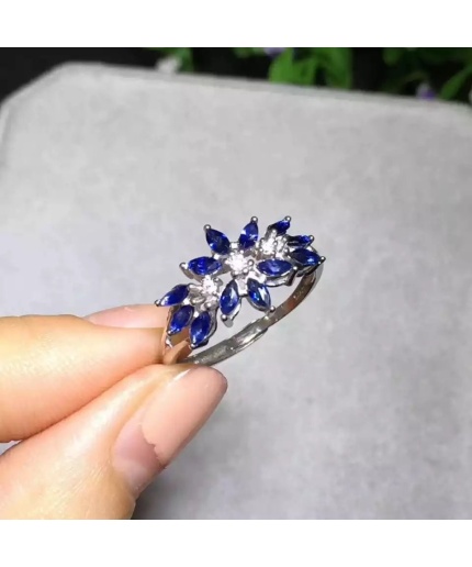 Natural Blue Sapphire Ring,925 Sterling Sliver,Engagement Ring,Wedding Ring, luxury Ring, soliture Ring, Marquise cut Ring | Save 33% - Rajasthan Living 7