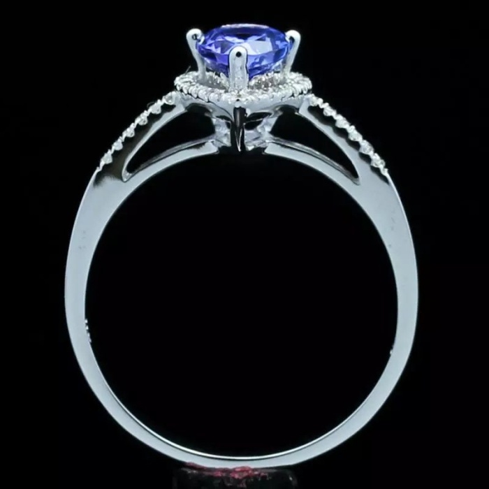 Natural Tanzanite Ring, 10k Solid White Gold Engagement Ring, Wedding Ring, Tanzanite Ring, luxury Ring, soliture Ring, Pear cut Ring | Save 33% - Rajasthan Living 8