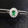 Natural Emerald & Cubic Zirconia Woman Ring, 925 Sterling Silver, Emerald Ring, Statement Ring, Engagement and Wedding Ring | Save 33% - Rajasthan Living 10