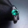 Natural Emerald & Cubic Zirconia Woman Ring, 925 Sterling Silver, Emerald Ring, Statement Ring, Engagement and Wedding Ring | Save 33% - Rajasthan Living 12