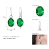 Lab Emerald Drop Earrings, 925 Sterling Silver, Emerald Drop Earrings, Emerald Silver Earrings, Luxury Earrings, Ovel Cut Stone Earrings | Save 33% - Rajasthan Living 11