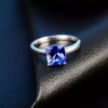 Natural Tanzanite Ring, 18k Solid White Gold Engagement Ring, Wedding Ring, Tanzanite Ring, luxury Ring, soliture Ring, Cushion cut Ring | Save 33% - Rajasthan Living 11