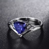 Natural Tanzanite Ring, 18k Solid White Gold Engagement Ring, Wedding Ring, Tanzanite Ring, luxury Ring, soliture Ring, Trillion cut Ring | Save 33% - Rajasthan Living 14