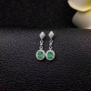 Natural Emerald Drop Earrings, 925 Sterling Silver, Emerald Drop Earrings, Emerald Silver Earrings, Luxury Earrings, Oval Cut Stone Earrings | Save 33% - Rajasthan Living 7