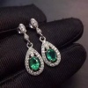 Natural Emerald Drop Earrings, 925 Sterling Silver, Emerald Drop Earrings, Emerald Silver Earrings, Luxury Earrings, Oval Cut Stone Earrings | Save 33% - Rajasthan Living 9