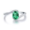 Natural Emerald Ring, 18k Solid White Gold Engagement Ring, Wedding Ring, Emerald Ring, Luxury Ring, Ring/Band, Oval Cut Ring | Save 33% - Rajasthan Living 12