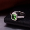 Natural Tsavorite Ring, 18k White Gold Ring, Tsavorite Ring, Engagement Ring, Wedding Ring, Luxury Ring, Ring/Band, Cushion Cut Ring | Save 33% - Rajasthan Living 14